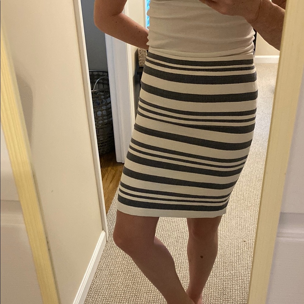 J.Crew Striped Pencil Skirt